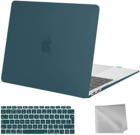MOSISO Compatible with MacBook Air 13 inch Case 2022 2021 2020 2019 2018 M1 A2337 A2179 A1932 Retina Display with Touch ID, Plastic Hard Shell Case & Keyboard Cover & Wipe Cloth, Crystal Clear