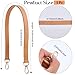 CALFOVERA 24.6 Inch Genuine Vachetta Leather Bag Strap Replacement Light Brown Leather Purse Handle 0.7 Inch Shoulder Handbag Strap with Golden Buckles for Women Multi Pochette Montaigne Accessories
