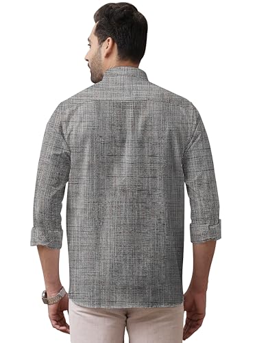 Image of Men's Pure Khaadi Cotton Regular Fit Full Sleeves Striped Casual Shirt | Handloom Shirt for Office & Casual Wear