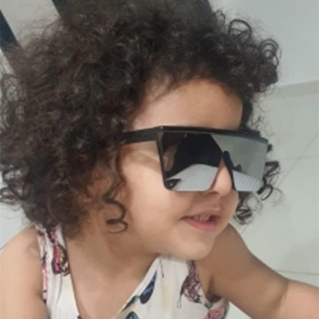 FEISEDY Kids Sunglasses, Flat Top Shield Square Sunglasses with Rimless Fashion Shades for Age 1-7, B4061 - Image 5