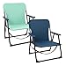 TIENDA EURASIA - Silla Playa Plegable | Pack 2 Sillas Playa | Ligera y Resistente | con Asa de Transporte | Color Azul y Turquesa | Medidas 54x54x25/63 cm | Peso Máximo 110 Kg