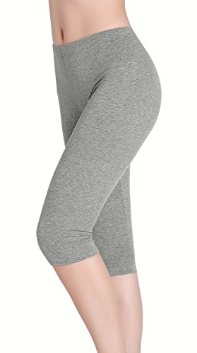 Image of CnlanRow Women Summer Short Leggings for Under Skirt 3 /4 Capri Cropped Shorts Yoga Pants