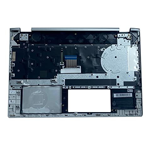Replacement for HP Pavilion X360 15T-CR000 15T-CR 15CR 15-CR0051OD Laptop Upper Case Palmrest Keyboard with Backlit Assembly Part L20849-001 Top Cover Natural Silver
