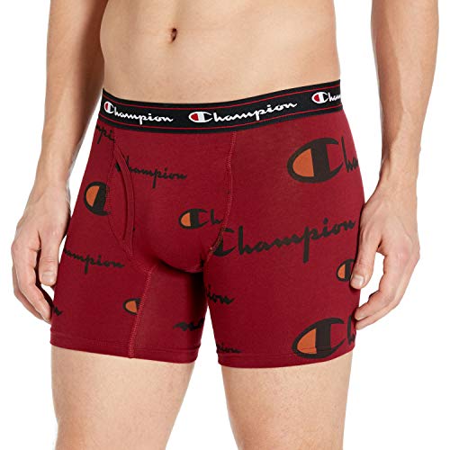 Champion Men's Script Printed Boxer Brief