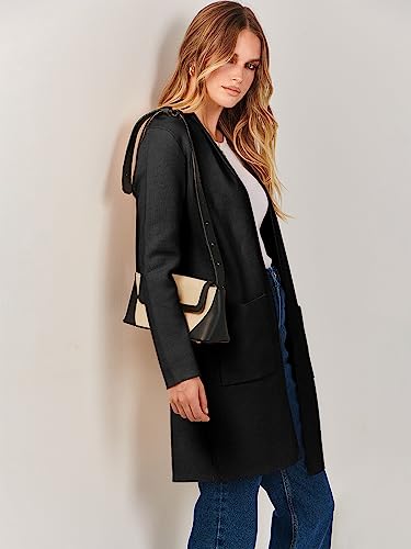 Image of ANRABESS Cardigan Sweater for Women Casual 2026 Fall Fashion Coat Long Sleeve Open Front Knit Coatigan Outwear