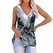 Femmes Mode sans Manches col en V Hauts d'entraînement imprimé décontracté athlétique t-Shirts Blouse sans Manches débardeurs Hauts Courts Manches Longues pour Femmes en Coton (Grey, XXL)