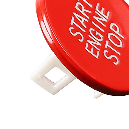 Tampa de botão de partida e parada do motor do carro Homyl 2 cm com acabamento decorativo de liga de