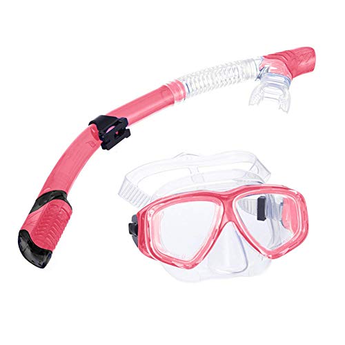 Máscara de esnórquel sin marco para adultos y niños con gafas de natación de silicona