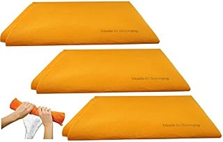3pk Original German Shammy Towels Super Absorbent Chamois Cloths Large Size 20x27 Inch