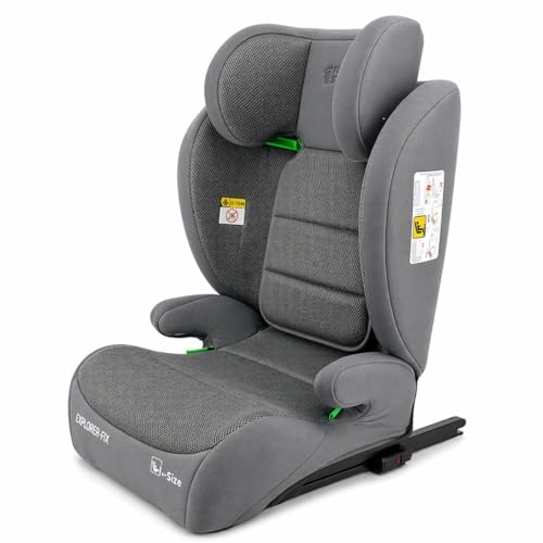 First Step Explorer Fix Silla Coche Niño i Size (100 150 cm), Grupo 2/3 ISOFIX, Reposacabezas 13 Posiciones, Reclinable, Protección Lateral SPS, De 3,5 a 12 Años, Convertible en Alzador, Gris