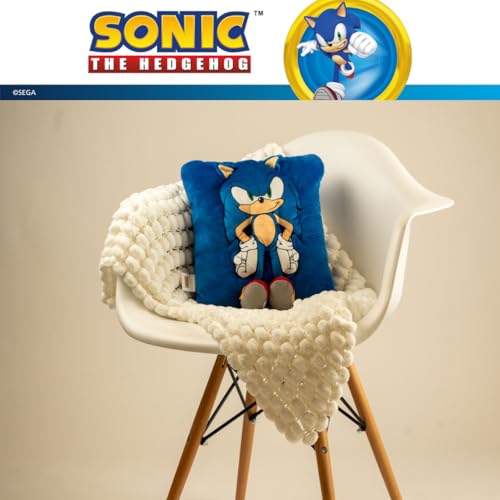 Image of Sonic The Hedgehog Anime Kids Super Plush Cozy Snuggle 3D Pillow (Officially Licensed Product) by Franco