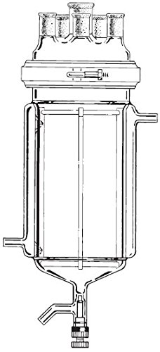 Kimble Chase RX FSK JKT 5L W/12MM DRAIN Jacketed Reaction Flask - KMBL
