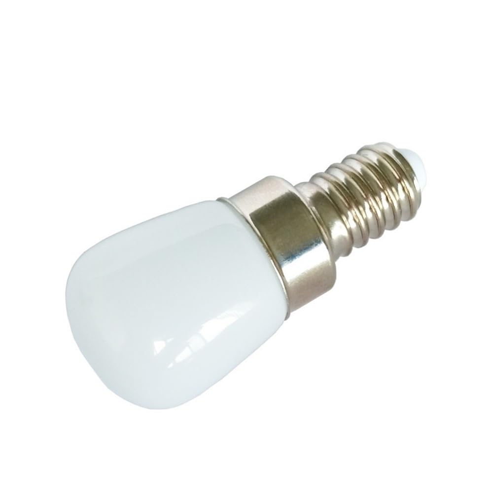 HHF Iluminación del hogar, Paquete de 50 Bombillas LED de filamento for refrigerador, T22 E14/E2, 1 W, 12 V CC, Edison, for lámpara Colgante.(White 6500K,E14 Transparent)