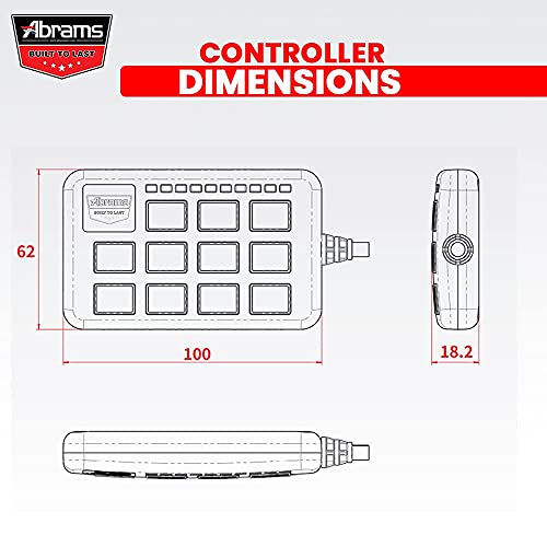 Astro 1100 Series 11 Gang Led Push Button Switch Box Panel – Emergency Car Light Controller With 11 Backlit Control Buttons - Universal Switches Box For Offroad Vehicle, Suv, Atv & Truck - 35 Stickers #TOP3