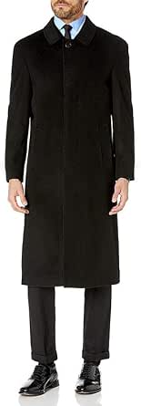 Men's Top Coat - Classic Fit Winter Coat, Wool-Blend Full Length Overcoat