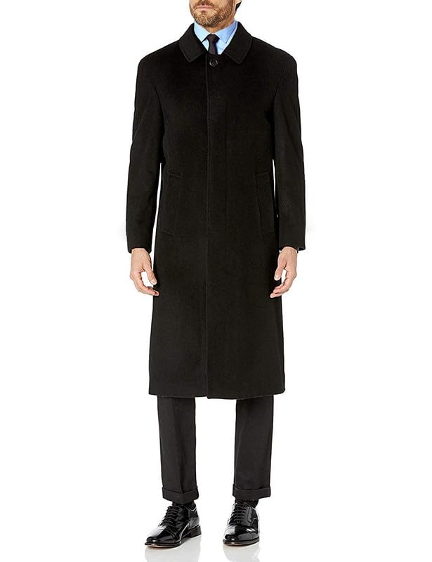 Image of Adam Baker Men's Top Coat - Classic Fit Winter Coat, Luxury Wool-Blend Full Length Men's Overcoat, (Regular & Big-Tall Sizes)