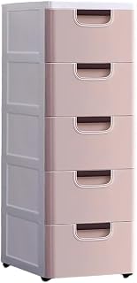 Armario infantil con cajones de gran capacidad, organizador de plástico multicapa para sala de estar, dormitorio y habitación infantil, color caqui claro, 5 capas