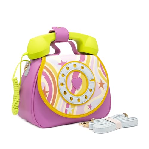 Bewaltz Novelty Handbag, Fun Shape Tween Style - Crossbody (Ring Ring Phone Convertible Handbag - Retro Vibes)2
