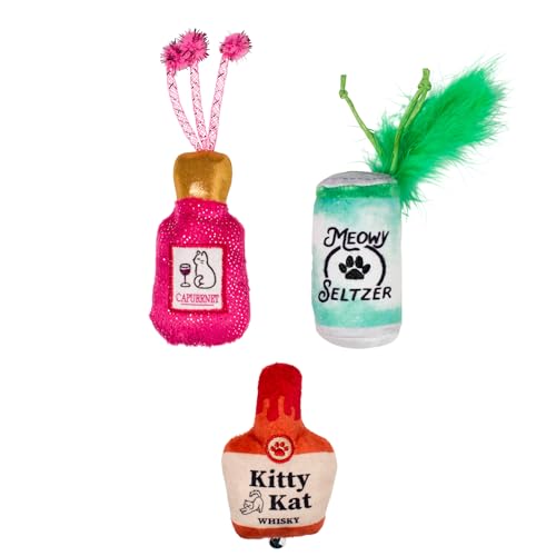 Fringe Studio Kitten My Drink ON Small Plush Cat Toy 3PCS Set PetShop Collection (904040)