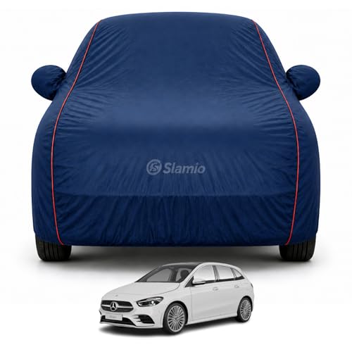 Image of Car Cover for Mercedes-Benz B-Class | 100% Waterproof Heavy-Duty 3-Layer Car Body Cover | All-Weather Rain, UV, Sun & Dust Protection | Custom Fit | Mirror & Antenna Pockets | Navy Blue