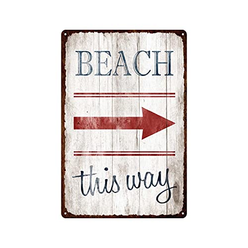TAXUEXUNMEI Rétro étain Signe bière Plage tenture Murale Plaque en métal Perroquet Plaque en métal Mur Art déco signalisation Maison Jardin Bar Restaurant décoration de la Maison 20x30 cm 20 Cover