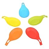 VILONG Silicone Spoon Rest Set - 5 Pieces Jumbo Spoon Rest Set With Colorful, Durable, Attractive, Heat-resistant, Dishwasher safe