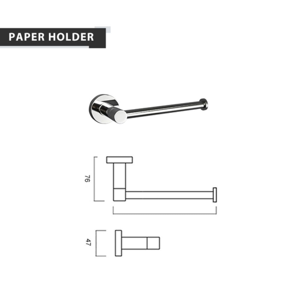 Toallero de Acero Inoxidable Pulido Cromado, Soporte para escobilla de baño, Soporte de Papel montado en la Pared, Gancho para Barra de Toalla, Accesorios de baño, Soporte para Papel
