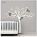 Autocollants muraux en vinyle de bande dessinée d'arbre mignons de koala pour bébé chambres d'enfants décoration de bricolage papier peint Art stickers maison décoration, jaune219x159cm
