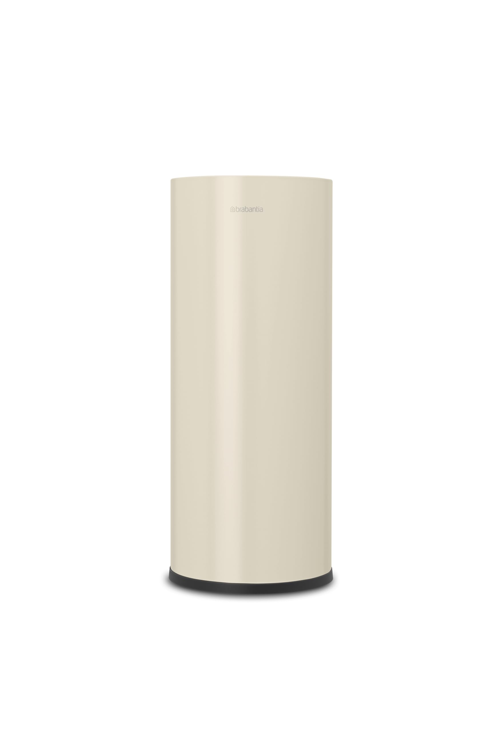 Brabantia - ReNew Zasobnik na Papier Toaletowy - Pomieści 3 Rolki - Pasuje do Różnych Typów Rolek - Nierysująca Podstawa - Antykorozyjny - Akcesorie Łazienkowe - Soft Beige - 13,2 x 13,2 x 32,1 cm