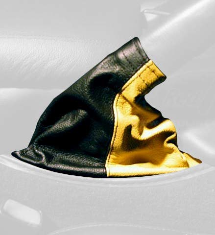 RedlineGoods ebrake Boot Compatible with Chevrolet Corvette C5 1997-04. Tailor Made - not Universal. Genuine top-Grade Italian Black Suede (Alcantara) with Red Thread