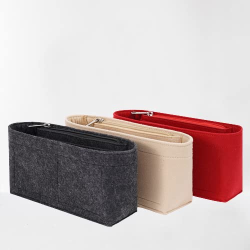 Small Handbag Shaper Insert for GG Marmont Matelasse Shoulder Bag Luxury Handbag & Tote Shaper Fits Chanel CF Bags (medium（25.5*8*15）, maroon)