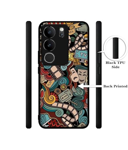 Image of Movies Design Premium 2D Printed Metal Back Case Cover for Vivo V29 5G / V29 Pro 5G, Multicolour