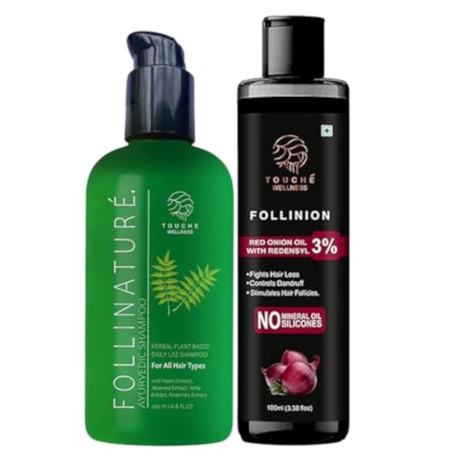 Touché Hair Care Combo Pack, Ayurvedic Shampoo & Hair Oil