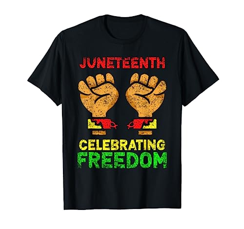 Juneteenth Celebrando la Libertad 1865 Negro África Americana Nosotros Camiseta