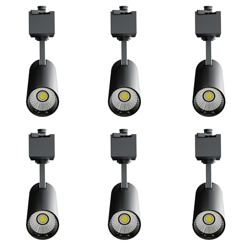 Image of Nortek Della+ 30W LED Track Light, Surface & Spot Light for Ceiling, Track Rail Included, Cylinder Focus Light for Living Room, Showroom, Gym, Modern Ceiling Lighting,Cool White Pack of 6