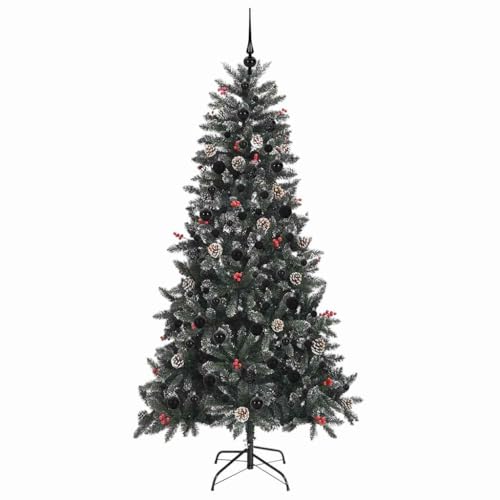 Árbol de Navidad Artificial Verde 210 cm con Estructura de Acero Duradera 5