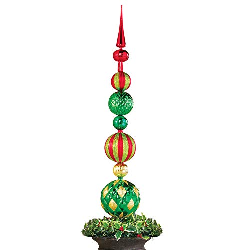 Collections Etc Elegant Christmas Ornaments Porch Planter Finial Stake