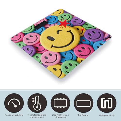 Balanza Digital Amarilla Star Happy Face para Baño miniatura 3