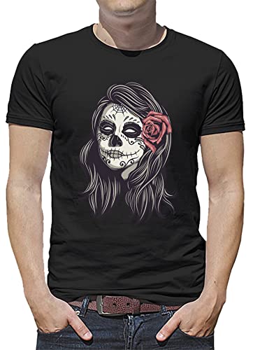 El Cajon Friki Camisetas 0034 - Camiseta La Catrina - Calavera Mexicana - Paranoia Records (L) Cover