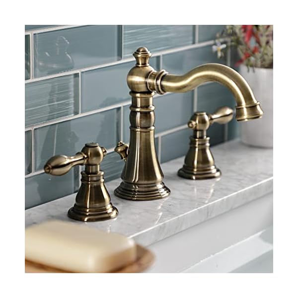   Kingston-Brass-Fauceture-FSC19733ACL-American-Classic-Widespread-Bathroom-Faucet-Antique-Brass