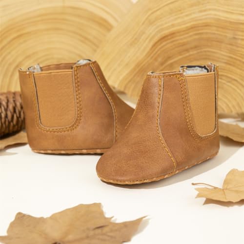 Image of Meckior Baby Girls Cowboy Tassel Boots Side Zipper Moccasins Soft Bottom Non-Slip Toddler Shoe