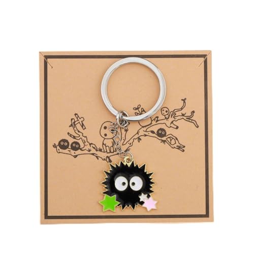 MAOFAED Cartoon Character Key ring for Car/Keys/Purse/Bag, Cute Cartoon Keychain for Fans Anime Lover Gift(sootky)