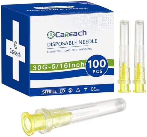 100pcs 30Ga 5/16inch Luer Lock Refilling Inks, Individually Wrapped