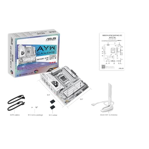 B850M AYW GAMING OC WIFI7 W, Scheda Madre AMD Micro-ATX, 12+2+1 Fasi Alimentazione, DDR5, PCIe 5.0, 3 Slot M.2, Wi-Fi 7, Ethernet Realtek 2.5Gb, USB-C da 20 e 10 Gbps, BIOS FlashBack, Aura Sync - Scheda madre - Immagine 7