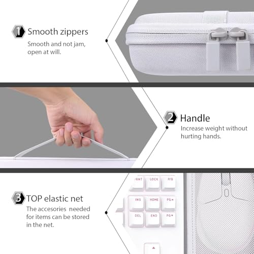 co2CREA Duro Viajar Caja Estuche Funda para Logitech G G713 G715 Teclado(Se Puede almacenar ratón inalámbrico Logitech G705) (Solo Caja, no Contiene Juego de Teclado/ratón) - imagen 4