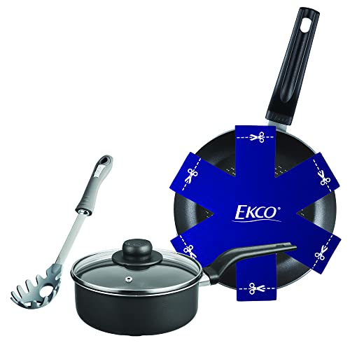 Reviews de Bateria ekco 5 piezas que puedes comprar esta semana. 42 Ekco | Batería de Cocina con Antiadherente Progressive 5 Piezas de Aluminio - Color Negro