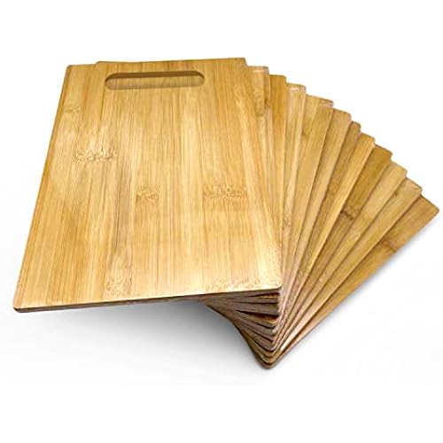 Bulk Plain Bamboo Cutting Board (Set of 12) | For Customized, Personalized Engraving Purpose | Wholesale Premium Blank Bamboo Board (Rectangular 12" X 9")
