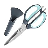 Kitchen Scissors, Kitchen Shears Heavy Duty Meat Scissors, Dishwasher Safe Cooking Scissors, Multipurpose Sharp Utility Food Scissors with Magnetic Holder Cover for Chicken, Poultry, Fish, Herbs