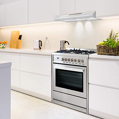 Cosmo Cos-F965Nf Commercial-Style 36, Stainless Steel & 63190 36 In. Wall Mount Range Hood With Ductless Convertible Duct, Kitchen Chimney-Style Over Stove Vent, 3 Speed Exhaust Fan, Stainless Steel #TOP2