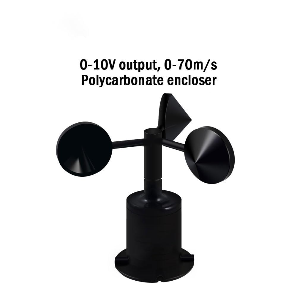 Sensore di velocità del vento con corpo in policarbonato Anemometro con trasmettitore di velocità del vento in uscita 0-10 V